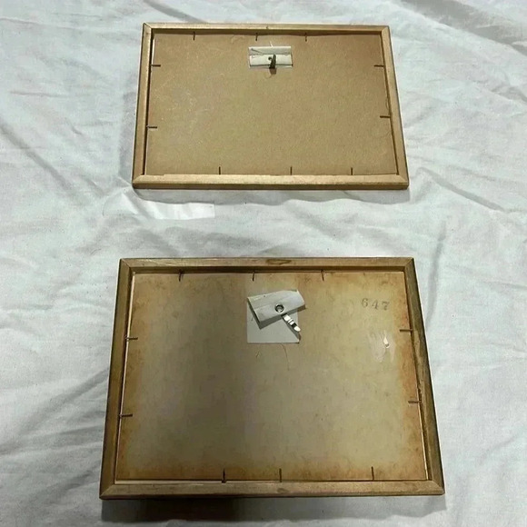 Vintage Country Scenes Gold Foil Arts- No Marks or Signitures - Picture 4 of 4